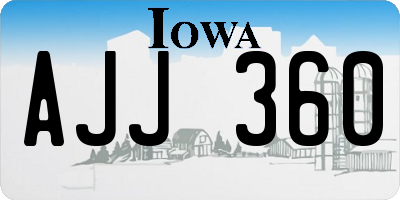 IA license plate AJJ360
