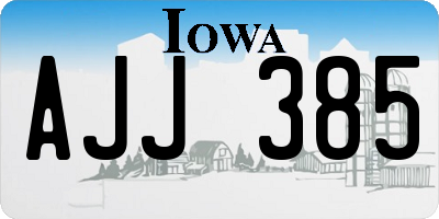 IA license plate AJJ385