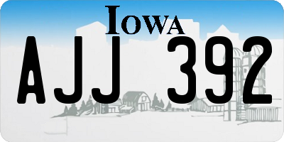 IA license plate AJJ392