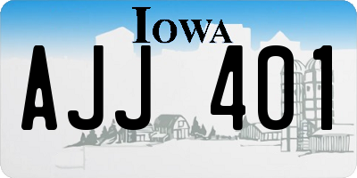 IA license plate AJJ401