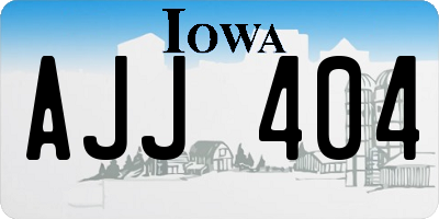 IA license plate AJJ404