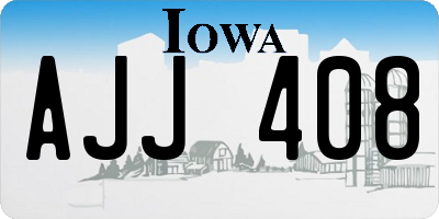 IA license plate AJJ408