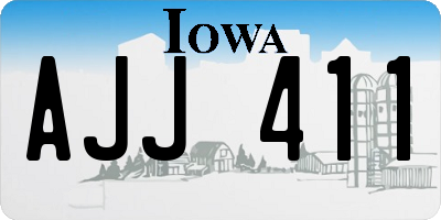IA license plate AJJ411