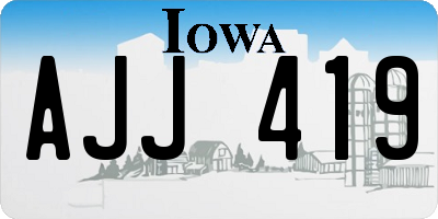 IA license plate AJJ419