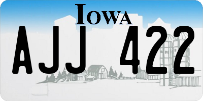 IA license plate AJJ422