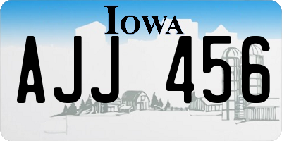 IA license plate AJJ456