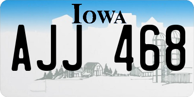 IA license plate AJJ468