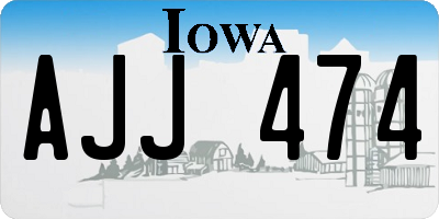IA license plate AJJ474