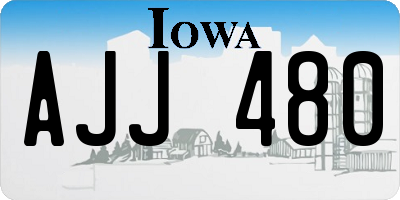 IA license plate AJJ480