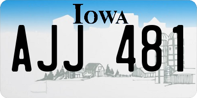 IA license plate AJJ481