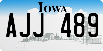 IA license plate AJJ489