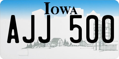 IA license plate AJJ500