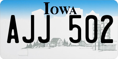 IA license plate AJJ502