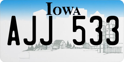 IA license plate AJJ533