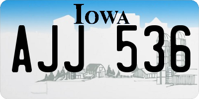 IA license plate AJJ536