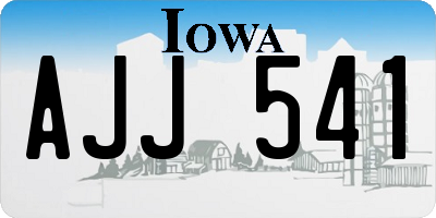 IA license plate AJJ541