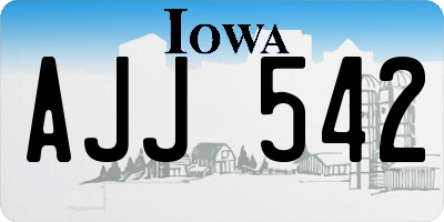 IA license plate AJJ542