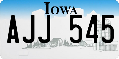 IA license plate AJJ545