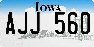IA license plate AJJ560