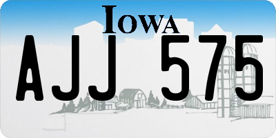 IA license plate AJJ575