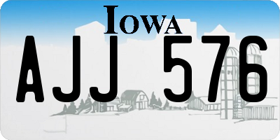 IA license plate AJJ576