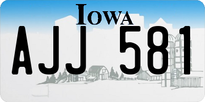 IA license plate AJJ581