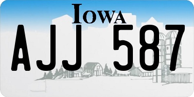 IA license plate AJJ587