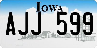 IA license plate AJJ599