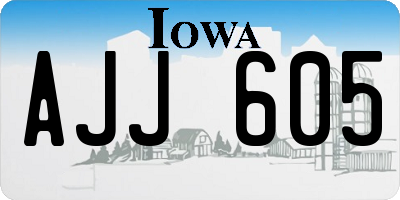 IA license plate AJJ605