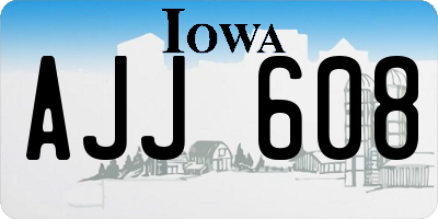 IA license plate AJJ608