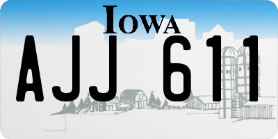 IA license plate AJJ611