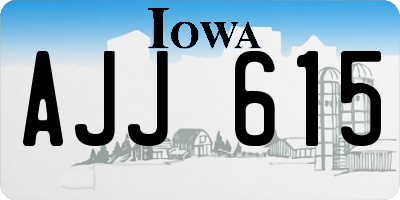 IA license plate AJJ615