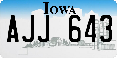 IA license plate AJJ643