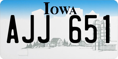 IA license plate AJJ651