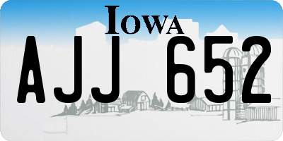IA license plate AJJ652