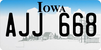 IA license plate AJJ668