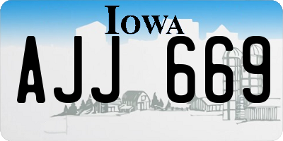 IA license plate AJJ669