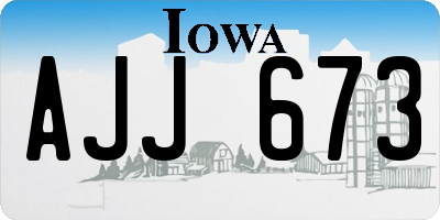 IA license plate AJJ673