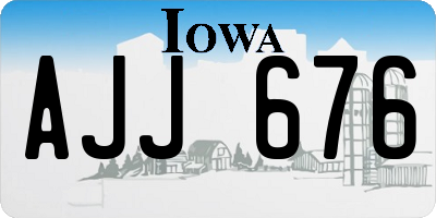 IA license plate AJJ676
