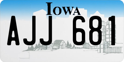 IA license plate AJJ681