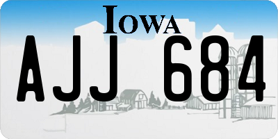 IA license plate AJJ684