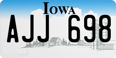 IA license plate AJJ698