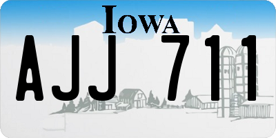 IA license plate AJJ711