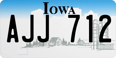 IA license plate AJJ712