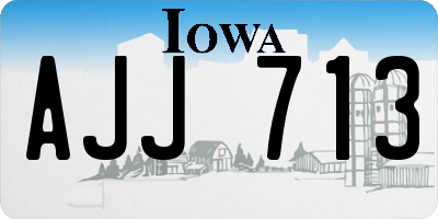 IA license plate AJJ713