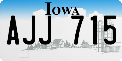 IA license plate AJJ715