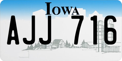 IA license plate AJJ716