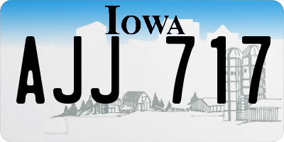 IA license plate AJJ717