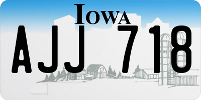 IA license plate AJJ718
