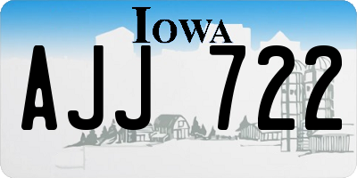 IA license plate AJJ722